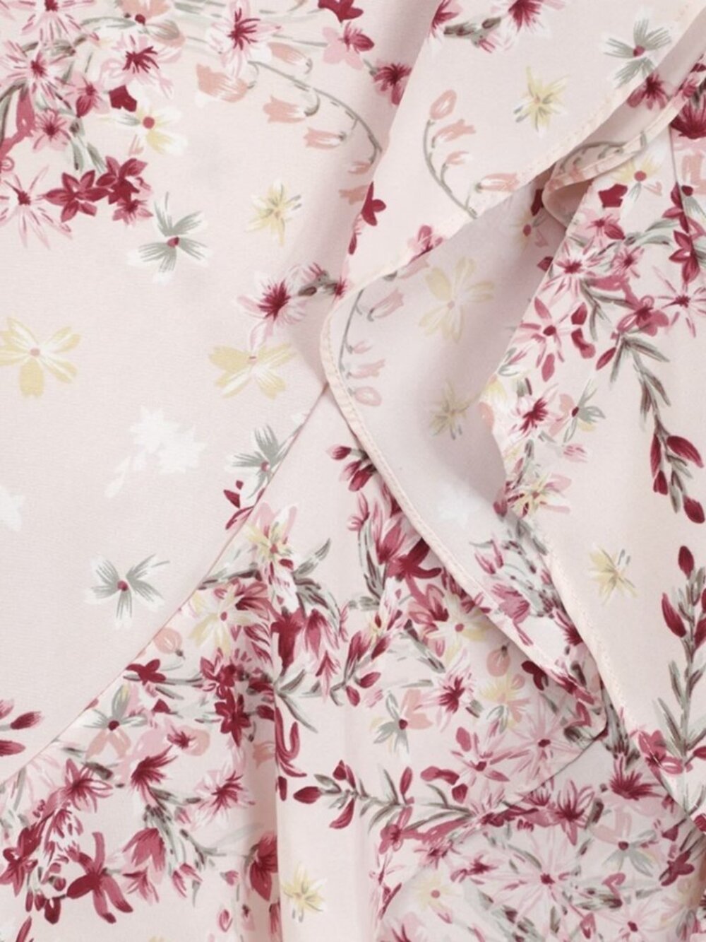 Lulus Romance is Blooming Blush Pink Floral Print Ruffled Midi Skirt NWT - Picture 6 of 10